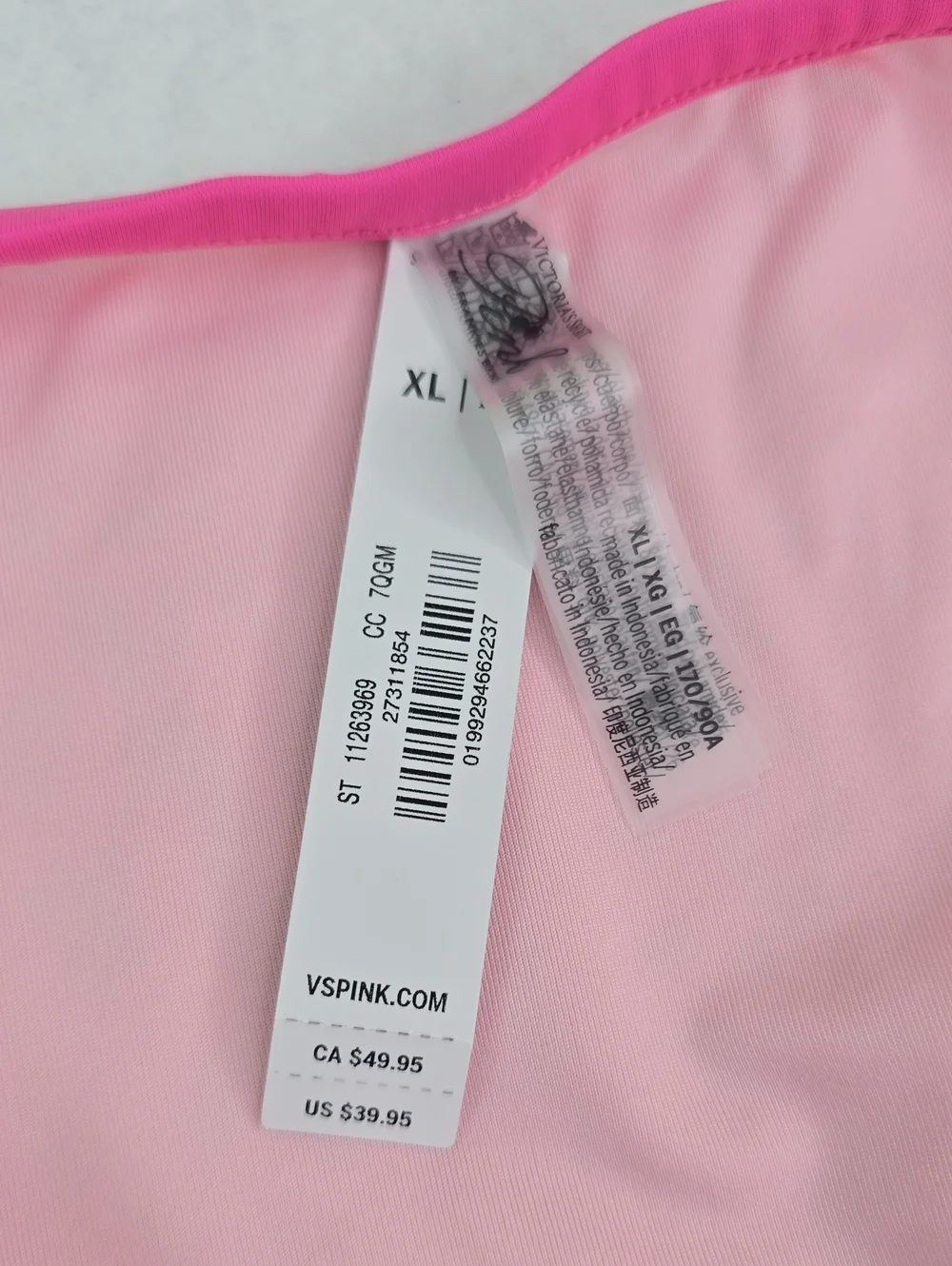 PINK by Frankies Bikinis Golden Hour Cheeky Bikini Bottom Sz XL